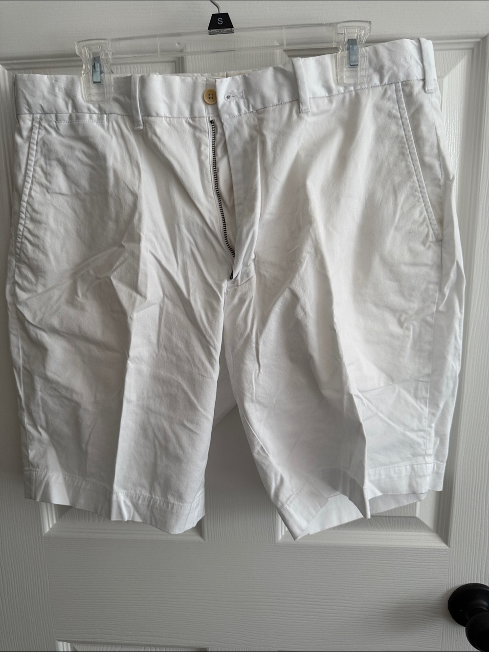 Polo by Ralph Lauren White Men’s Flat Front Shorts